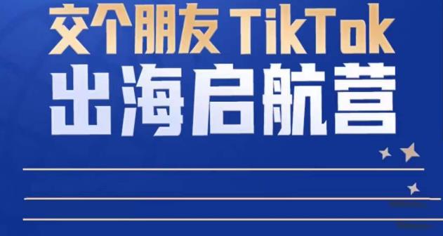 TikTok商家出海启航营：教你TikTok跨境电商的底层逻辑，即使是零基础的你也可以快速上手-赚金金-技能学习分享