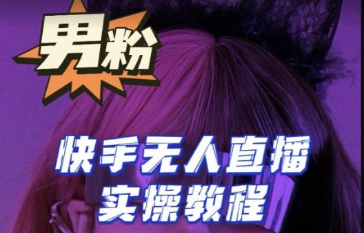 【男粉落地项目】零基础玩转男粉快手无人直播月入3w+,2023快手无人直播实操教程-赚金金-技能学习分享