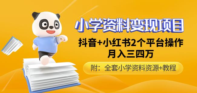 唐老师小学资料变现项目,抖音+小红书2个平台操作,月入数万元(全套资料+教程)-赚金金-技能学习分享
