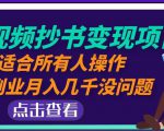 黄岛主中视频抄书变现项目:适合所有人操作,当副业月入几千没问题!-赚金金-技能学习分享