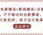 吕哥·电影解说+影视解说+自媒体IP创业,不可错过的全新赛道,给信心才能坚持,给方法才能落地-赚金金-技能学习分享