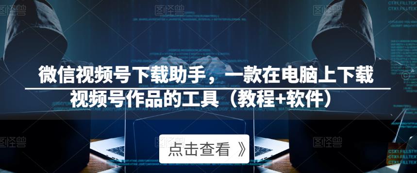 微信视频号下载助手，一款在电脑上下载视频号作品的工具（教程+软件）-赚金金-技能学习分享