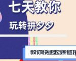 拼多多快速起爆链接思路1.0课程,七天教你玩转拼夕夕,教你快速起爆链接-赚金金-技能学习分享