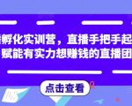 直播孵化实训营,直播手把手起号,赋能有实力想赚钱的直播团队-赚金金-技能学习分享