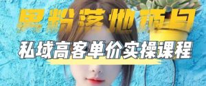 【男粉落地项目】零基础玩转男粉短视频转私域日产500+,2023男粉高客单价实操教程-赚金金-技能学习分享