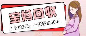 最新宝妈粉回收变现计划及胎教音乐高端变现玩法全套教程!(非老玩法)-赚金金-技能学习分享