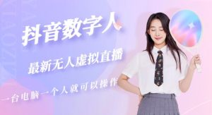 抖音数字人虚拟无人直播间打造(外面收费6000)-赚金金-技能学习分享