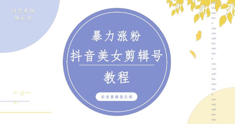 抖音快手暴力涨粉美女混剪视频教程，百分百过原创图片教程！附带违规申诉方法-赚金金-技能学习分享