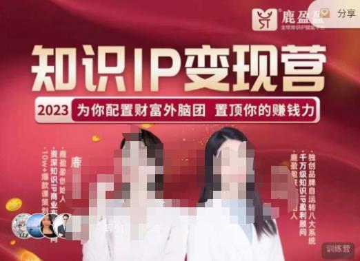 鹿盈盈-知识IP变现实操营,普通人可复制的知识产品落地实操课,带你打通知识IP变现底层逻辑-赚金金-技能学习分享