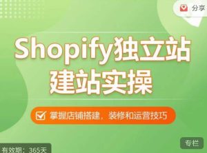 Shopify独立站建站实操课,从0-1手把手教你搭建一个高质量的独立站-赚金金-技能学习分享