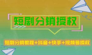 短剧分销授权,收益稳定,门槛低(视频号,抖音,快手)-赚金金-技能学习分享
