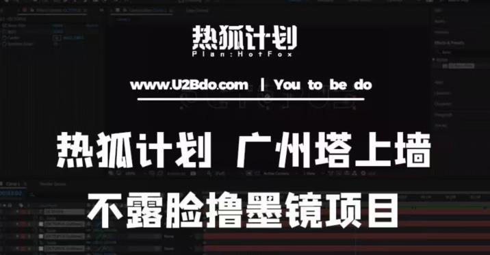 热狐计划抖音无人直播广州塔上墙，不露脸撸墨镜项目（素材+教程+插件）-赚金金-技能学习分享