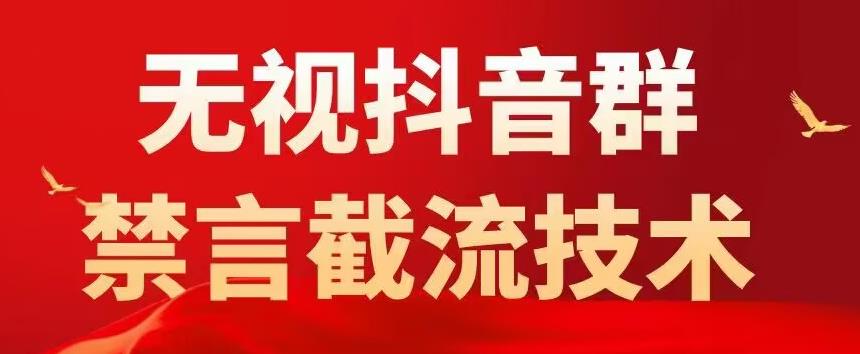 外面卖1500抖音粉丝群无视禁言截流技术，抖音黑科技，直接引流，0封号-赚金金-技能学习分享