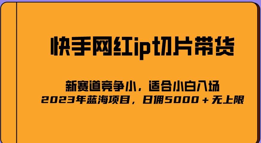 2023爆火的快手网红IP切片,号称日佣5000+的蓝海项目,二驴的独家授权-赚金金-技能学习分享