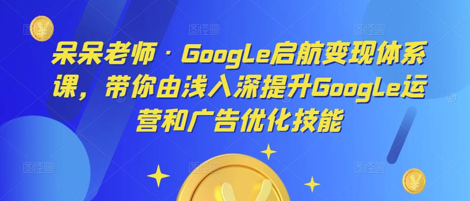 呆呆老师·Google启航变现体系课,带你由浅入深提升Google运营和广告优化技能-赚金金-技能学习分享
