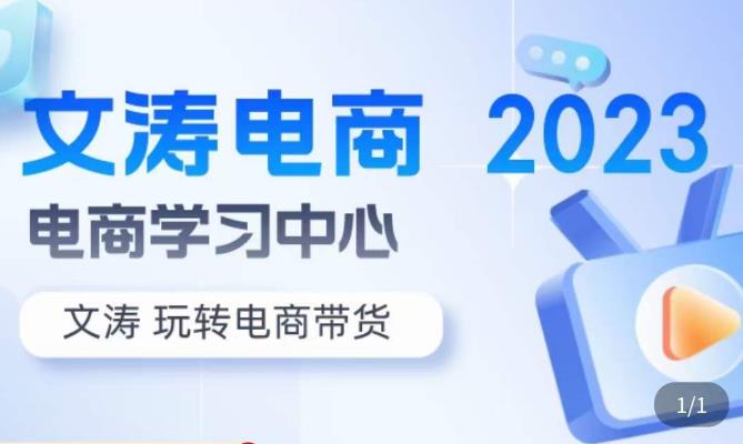 文涛电商·7天零基础自然流起号，​快速掌握店铺运营的核心玩法，突破自然展现量，玩转直播带货-赚金金-技能学习分享
