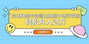在正确的平台蹭正确的IP进行带货,轻松月入过万-赚金金-技能学习分享