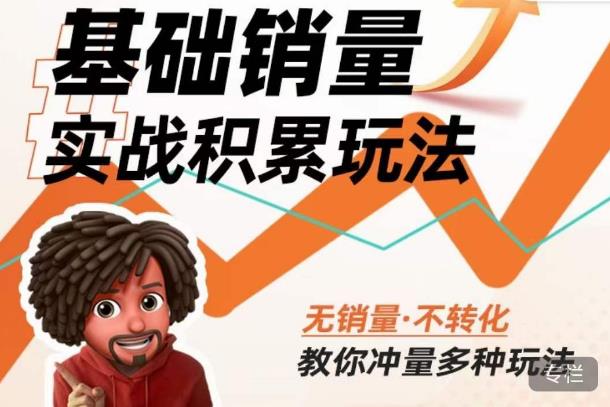 内功丨淘系基础销量实战积累玩法，无销量·不转化，教你冲量多种玩法-赚金金-技能学习分享