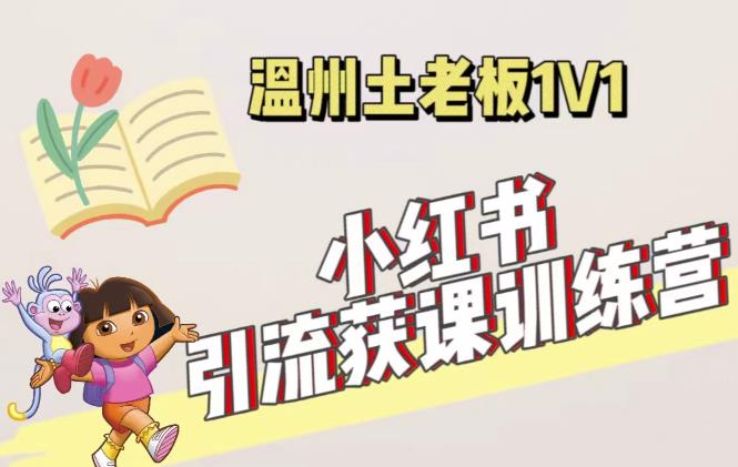 小红书1对1引流获客训练营：账号、内容、引流、成交（价值3999元）-赚金金-技能学习分享