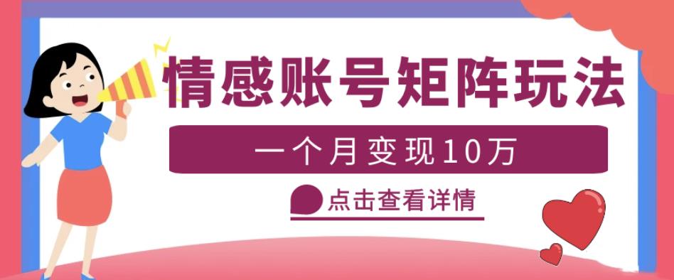 云天情感账号矩阵项目,简单操作,月入10万+可放大(教程+素材)-赚金金-技能学习分享