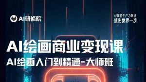 AI绘画商业研修班训练营,从入门到精通,熟练使用AI工具到将AI绘画技术应用到各类商业场景的变现课-赚金金-技能学习分享