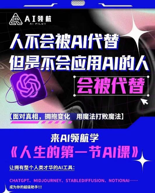 AI领航-人生第一节AI课,拉开你与普通工作者的距离!30位AI领域极客,汇集1000小时Al心得-赚金金-技能学习分享