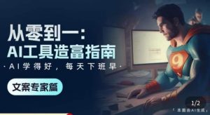 从零到一:AI工具造富指南(文案专家篇)学会使用主流AI工具,方法和心法的融合-赚金金-技能学习分享