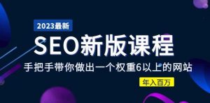 2023某大佬收费SEO新版课程:手把手带你做出一个权重6以上的网站,年入百万-赚金金-技能学习分享