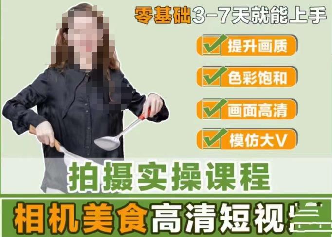 宋大大-相机美食高清短视频教学,零基础3-7天就能快速上手,掌握用单反或者微单拍摄美食短视频-赚金金-技能学习分享