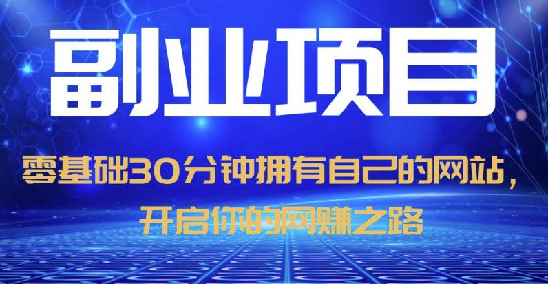 零基础30分钟拥有自己的网站，日赚1000+，开启你的网赚之路-赚金金-技能学习分享