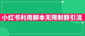 小红书利用脚本无限群引流日引创业粉300+【揭秘】-赚金金-技能学习分享
