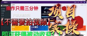 最新国外掘金项目,不需要拍视频,即可获得被动收益,只需操作三分钟实现躺赚!【揭秘】-赚金金-技能学习分享