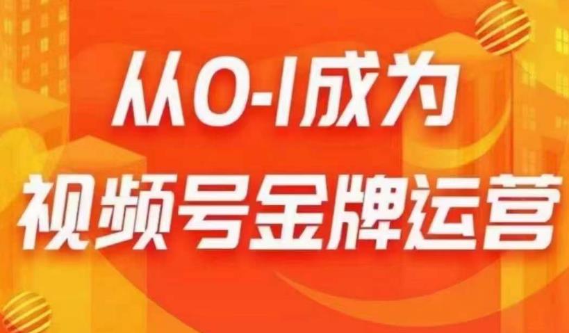 从0-1成为视频号金牌运营，微信运营/账号内容/选品组货/直播全案/起号策略，我们帮你在视频号赚到钱-赚金金-技能学习分享