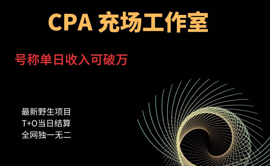 cpa充场工作室，号称单日收入10000+（揭秘）-赚金金-技能学习分享