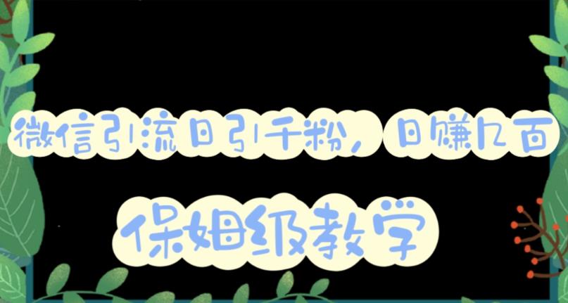 微信互推圈半自动引流方案，矩阵操作日引千人思路【详细视频教程】-赚金金-技能学习分享