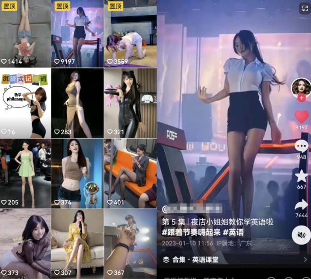 拆解抖音美女记单词视频副业小项目，一条龙玩法大解析（教程+素材）-赚金金-技能学习分享