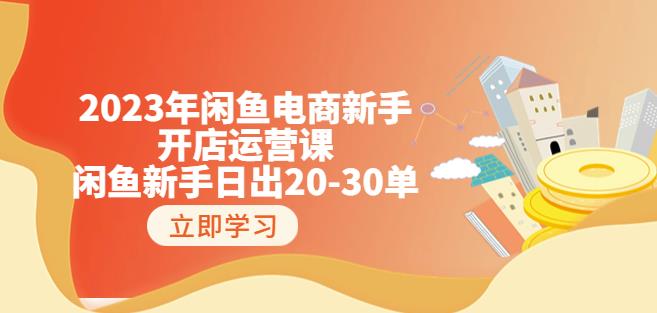 2023年闲鱼电商新手开店运营课：闲鱼新手日出20-30单（18节-实战干货）-赚金金-技能学习分享