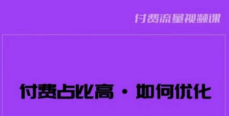 波波-付费占比高，如何优化？只讲方法，不说废话，高效解决问题！-赚金金-技能学习分享