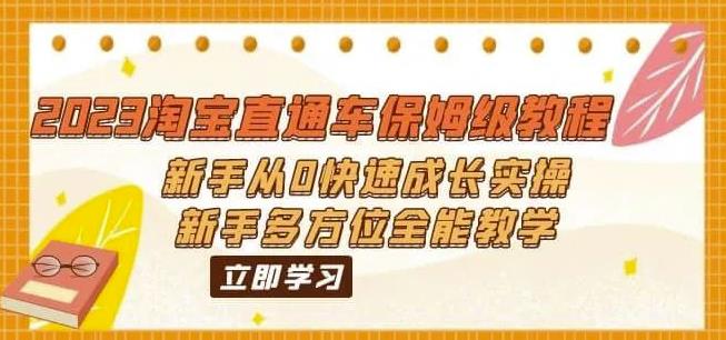 2023淘宝直通车保姆级教程：新手从0快速成长实操，新手多方位全能教学-赚金金-技能学习分享
