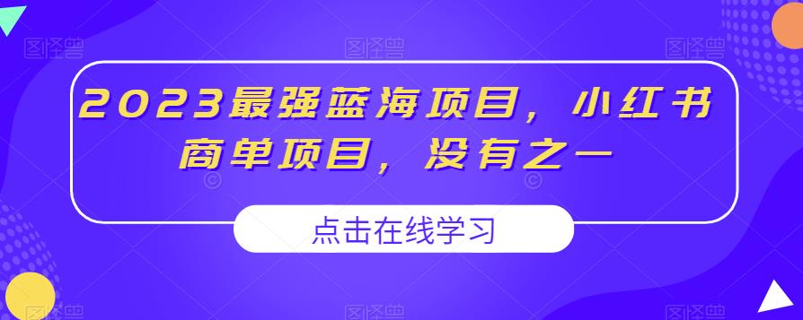 2023最强蓝海项目，小红书商单项目，没有之一【揭秘】-赚金金-技能学习分享