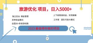 7.22旅游项目最新模式,独立后台+全国35+线路,日入5000+【揭秘】-赚金金-技能学习分享