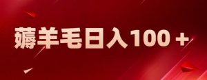 新平台零撸薅羊毛,一天躺赚100+,无脑复制粘贴【揭秘】-赚金金-技能学习分享