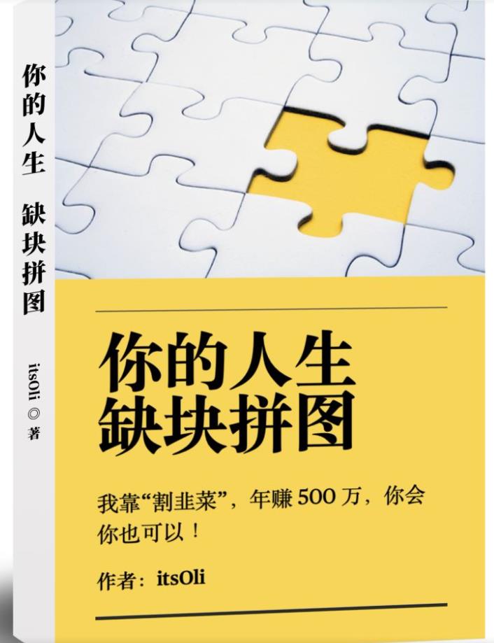 某高赞电子书《你的人生，缺块拼图——我靠“割韭菜”，年赚500万，你会你也可以》-赚金金-技能学习分享