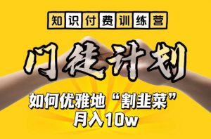 【知识付费训练营】手把手教你优雅地“割韭菜”月入10w【揭秘】-赚金金-技能学习分享