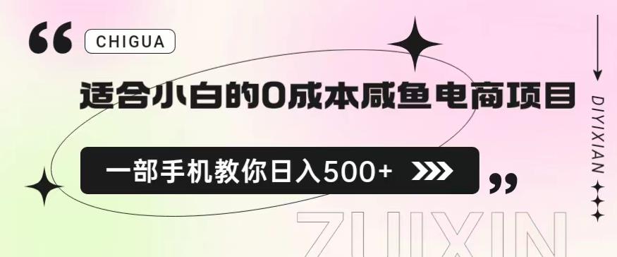 适合小白的0成本闲鱼电商项目，一部手机，教你如何日入500+的保姆级教程【揭秘】-赚金金-技能学习分享