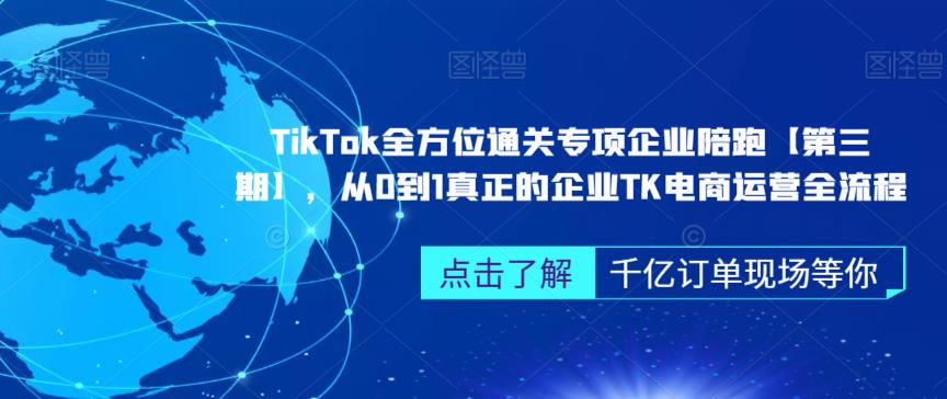‎TikTok全方位通关专项企业陪跑【第三期】，从0到1真正的企业TK电商运营全流程-赚金金-技能学习分享