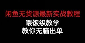 闲鱼无货源最新实战教程,喂饭级教学,教你无脑出单【揭秘】-赚金金-技能学习分享