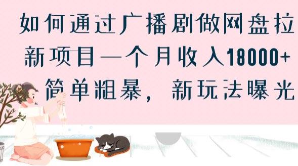 如何通过广播剧做网盘拉新项目一个月收入18000+，简单粗暴，新玩法曝光【揭秘】-赚金金-技能学习分享