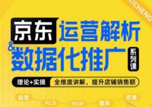 京东运营解析与数据化推广系列课,全维度讲解京东运营逻辑+数据化推广提升店铺销售额-赚金金-技能学习分享