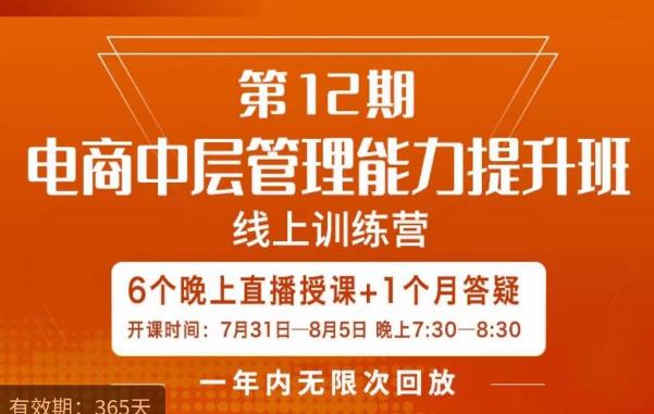 陈少珊·电商中层管理能力提升班，学习对象-电商公司各个岗位的主管，20人人以内的电商公司老板-赚金金-技能学习分享